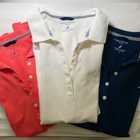 NÁUTICA : BUNDLE of THREE Slim Fit Polos - Picture 1 of 10
